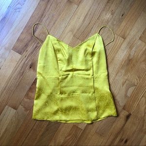 Topshop Unique gold silk tank US 4